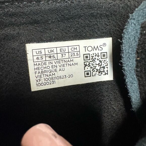 TOMS Evelyn Heeled Black Suede Boot Size 6.5 - Picture 10 of 12